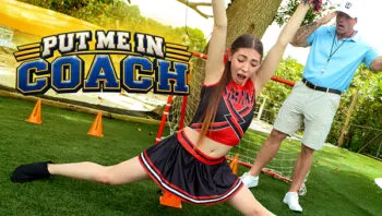 Stretching Cheerleader Alyssa Pure’s Super Tight Pussy